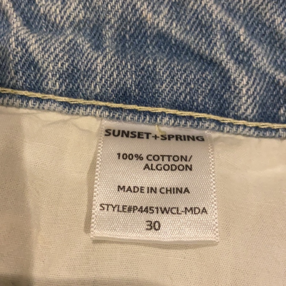 Sunset + Spring embellished sequin denim shorts, 30 - Picture 5 of 6